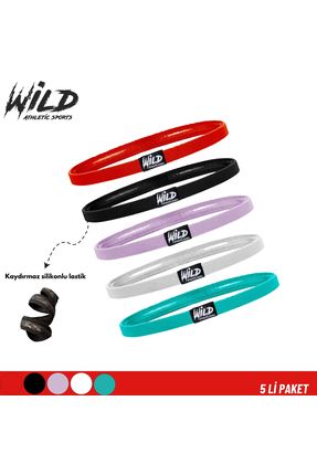 Elastik Silikonlu Saç Tokası Kaydırmaz Spor Saç Bandı Tokası Renkli Karma Paket Wildflex