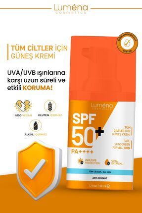 Tüm Cilt Tipleri Için Yüksek Korumalı Güneş Kremi SPF50+ 50 ml