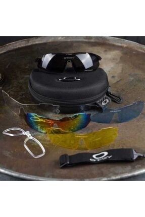 Oakley Polarize 5 lensli taktikal gözlük / Tactical gözlük / Bisiklet Gözlüğü