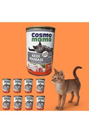 Premium Tavuk Etli Yetişkin Kedi Konserve Maması 8 Adet 415 GR