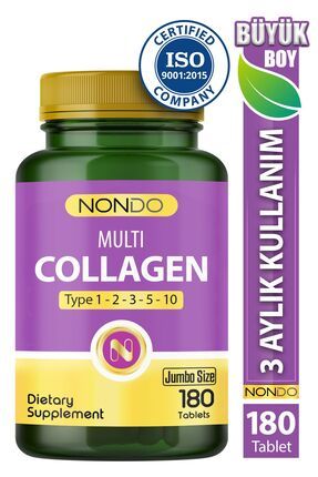 Kolajen 180 Tablet Multi Collagen Tip 1-2-3-5-10 Jumbo Boy (3 AYLIK KULLANIM)