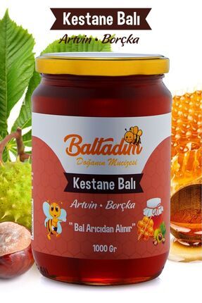 Süzme Artvin Borçka Kestane Balı 1000gr "bal Arıcıdan Alınır"