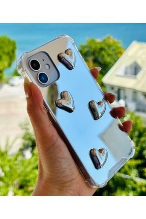 Iphone 12 Uyumlu Aynalı Darbe Önleyici Kamera Korumalı Silikon Kılıf
