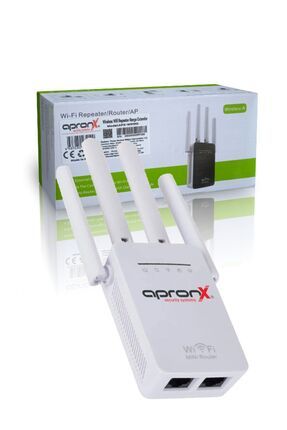 4 Antenli Wifi Sinyal Yükseltici Wifi Repeater Range Extender 300mps