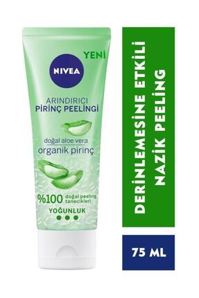 Arındırıcı Organik Pirinç Peeling 75ml, Karma Ciltler, Aloe Vera I?le Siyah Nokta Ve Yüz Temizleyici