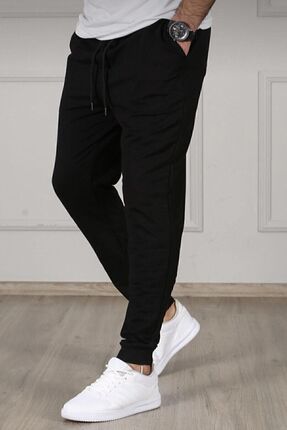 Erkek Siyah Slim Fit Jogger Eşofman Altı