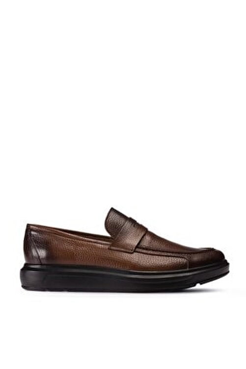 Deery Erkek Kahverengi Hakiki Deri Loafer Ayakkabı 2