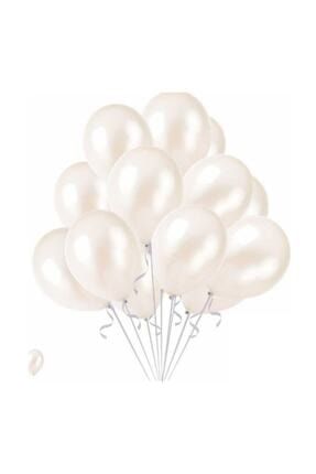 Beyaz Metalik Balon 10'lu