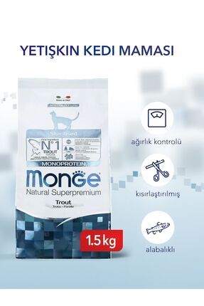 Cat Speciality Line Monoprotein Sterilised Alabalıklı Kısırlaştırılmış Kedi Maması 1.5 Kg