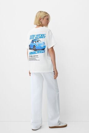 Bershka K sa kollu araba bask l t shirt Fiyat Yorumlar Trendyol
