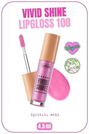 Vivid Shine Lipgloss Nemlendiricili Dudak Parlatıcısı 108 Pink Utopia - Pembe
