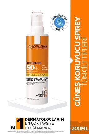 Anthelios SPF50+ Invisible Yüksek Korumalı Vücut Güneş Kremi Spray 200ml