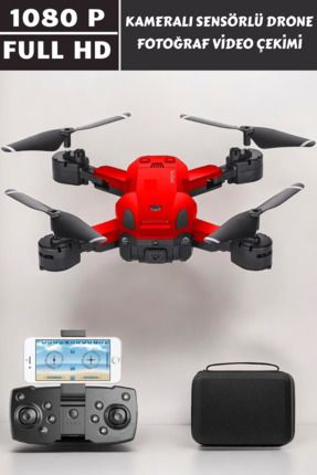 Astro 1080P HD Kameralı Drone Katlanabilir Taşıma Çantalı 4 Pervaneli Havada Stabil Kalma Sensörlü