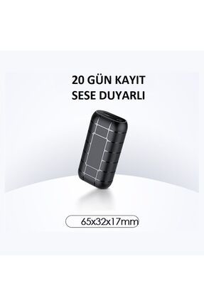 Ses Sensörlü Kayıt Cihazı 20 Gün Kayıt Dinleme 64 Gb Hafıza Sese Duyarlı Kaydedici