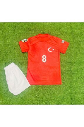 Türkiye Euro 2024 Arda Güler 8 Numara Çocuk Forması 4'lü Set (RED). New