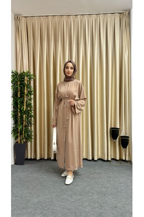 MEDİNE İPEĞİ SEYYAR KUŞAKLI DÜĞMELİ FERACE/ABAYA