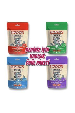 Crunch Kedi Ödül Maması - 4'lü Karma Paket