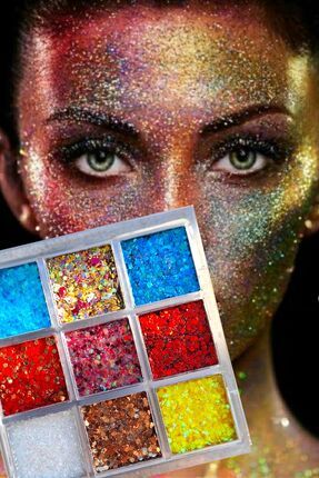 Glitter Yüz Ve Vücut Için - Göz Kalemi Hediyesi Ile