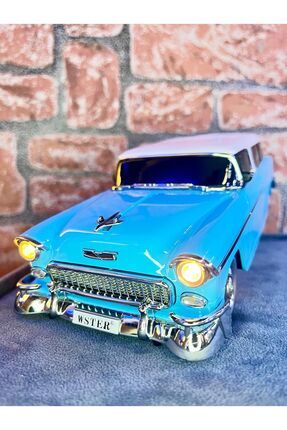 CHEVROLET 1955 MODEL BLUETOOTH, USB VE RADYO ÖZELLİKLİ KLASİK FULL METAL KOLEKSİYON OYUNCAK ARABA