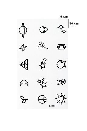 BiWini Geçici Dövme Minimal Gezegen ...