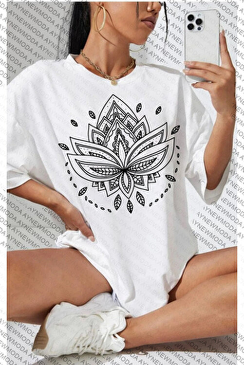 güzel desen Baskılı - Unisex Oversized T-shirt