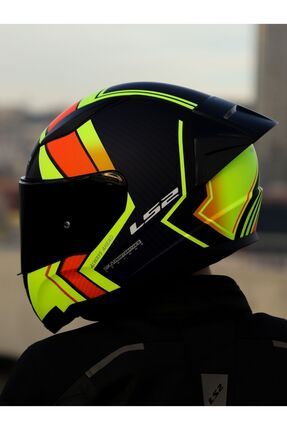 Rapıd 2 Race Extra Mat Neon Sarı-navy Mavi Kask Spoıler Siyah Cam