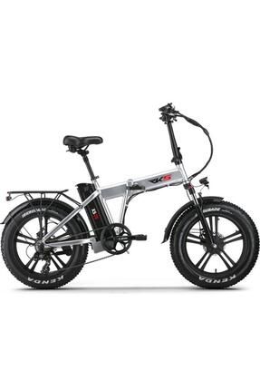 RKS XS25 PRO 20 Jant Fat Bike Katlanabilir Elektrikli Bisiklet Gümüş Gri Renk