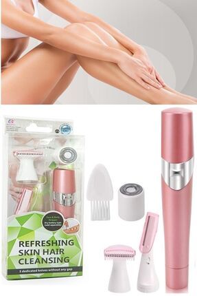 Kıl Tüy Temizleyici 3 Başlıklı Refreshing Skin 3 In 1 Epilasyon Aleti Cilt Yenileme Cihazı