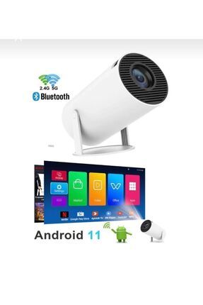 Taşınabilir Sinema Projektörü 1280* 720P Bluetooth Android Ev Sineması 11 Akıllı Projeksiyon Wifi