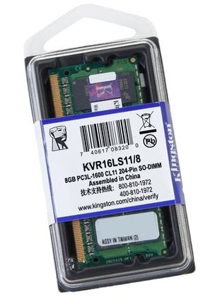 Kingston KVR16LS11/8 8GB 1600MHz DDR3 CL11 Notebook Laptop RAM -Kutulu