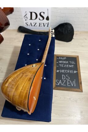 (VİDEOLU) Yeni Seri Dut Ağaç Kısa Sap Bağlama Saz Jacklı (KILIF YEDEK TEL TEZENE HEDİYE)