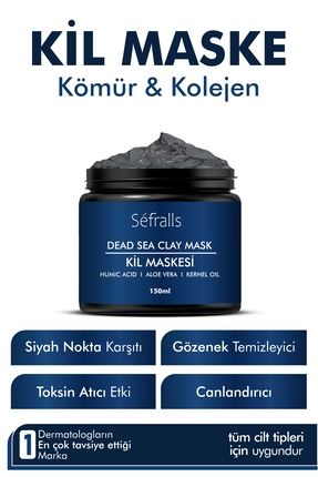 Kolajen Sivilce Ve Siyah Nokta Leke,giderici Collagen Ölüdeniz Kil Maskesi150 gr