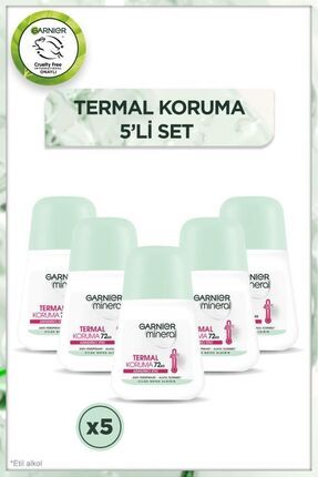 5'li Garnier Mineral Termal Koruma Roll-On Deodorant Seti