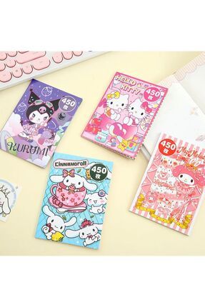 Sanrio Kuromi Karakter Sticker Defter Seti 1 Adet (450) adet