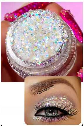 Kremsi Jel Parlak Glitter Simli Far