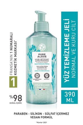 Normal Ve Kuru Ciltler Için Pure Algue Prebiyotik Yüz Yıkama Jeli-390ml