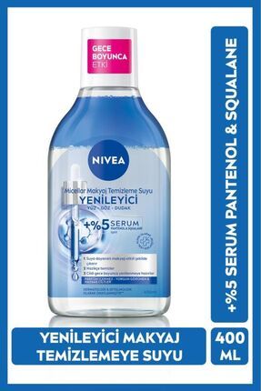 Yenileyici Micellar Makyaj Temizleme Suyu 400ml, Serum İçerikli, Pantenol, Yorgun Görünen Ciltler