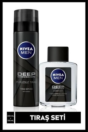 MEN Erkek Deep Tıraş Seti,Tıraş Köpüğü 200 Ml,Tıraş Sonrası Losyon 100 Ml,Pürüzsüz Tıraş