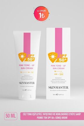 SPF 50+ Pembe Ton Eşitleyici ve Aydınlatıcı Güneş Kremi