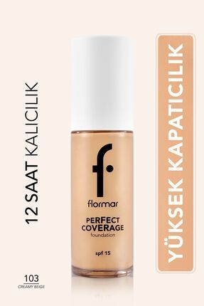 Perfect Coverage Yoğun Kapatıcı Su Bazlı Fondöten (SARI ALT TON) -103 Creamy Beige -8682536058186