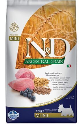 Nd Ancestral Grain Kuzu + Yaban Mersini Adult Mini Yetişkin Küçük Irk Köpek Mama 2,5 kg