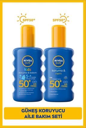 Sun Yüksek Güneş Koruyucu Vücut Spreyi Spf50 200ml, Çocuklar Için Hassas Güneş Koruyucu Spf50 200ml