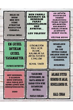 9 Parça Karışık Yazılı Set - Hbb Özel Seri