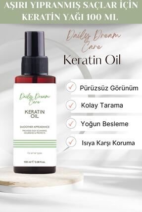 Aşırı Yıpranmış Saçlar Için Keratin Bakım Yağı 100 Ml