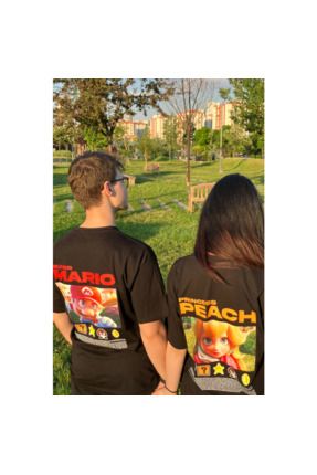 FULL TOLERANCE super mario and pr ncess peach ozel tasar m model bask l Tshirt Fiyat Yorumlar Trendyol