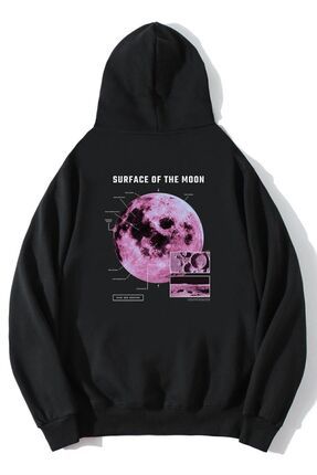 Unisex Oversize Surface On The Moon Sweatshirt Hoodie