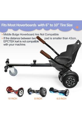 Hoverkart Go Kart 6.5 8.5 10 scooter Hoverboard Icin Ayarlanabilir Hover Gokart Siyah Fiyat Yorumlar Trendyol