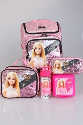 DEKOMUS LİSANSLI BARBIE GİZEMLİ PARILTILAR KOLEKSİYONU "COLLEGE" OKUL,BESLENME VE KALEM ÇANTASI,MATA