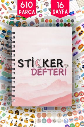 Sticker Defteri 610 Adet Renkli Etiket Defteri , Sticker Book , Sticker Seti , Defter , Planlayıcı