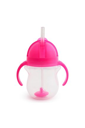 Tıklama Kilitli Uçlu Pipetli Alıştırma Bardağı, 6ay , 207ml, Pembe, 1 Adet